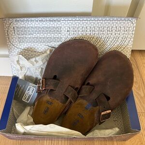 BRAND NEW Birkenstock Habana Leather Clogs with Soft Footbed